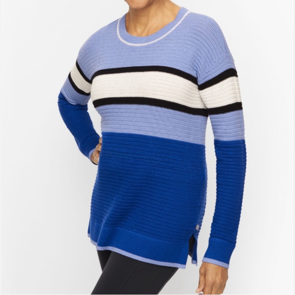 T by Talbots Crewneck Striped Sweater Size Small